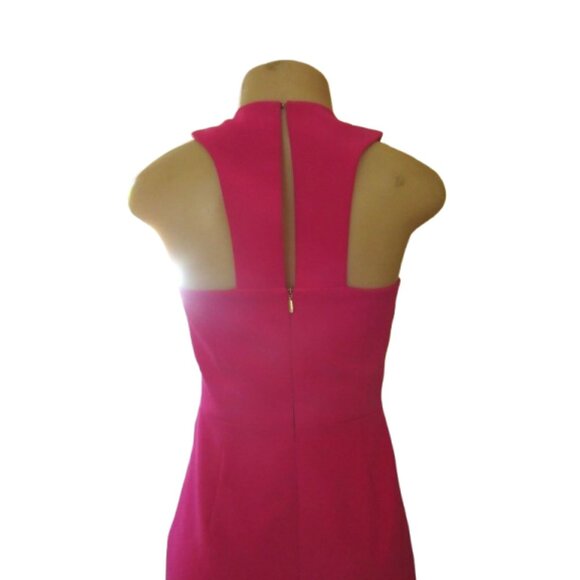 Trina Turk Hot Pink Open Back Stretch Party Dress Size 4 - Picture 5 of 8